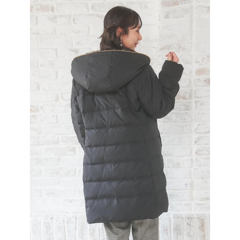 フェイクファーフードロングダウン15