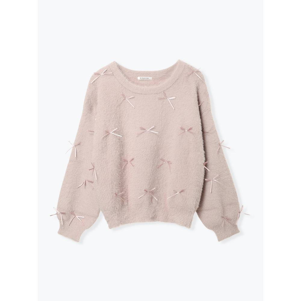 プチリボンフェザーニットプルオーバー27