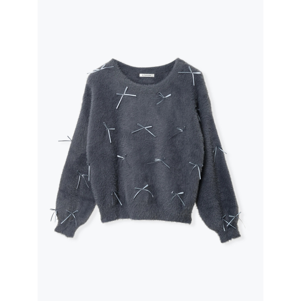 プチリボンフェザーニットプルオーバー29