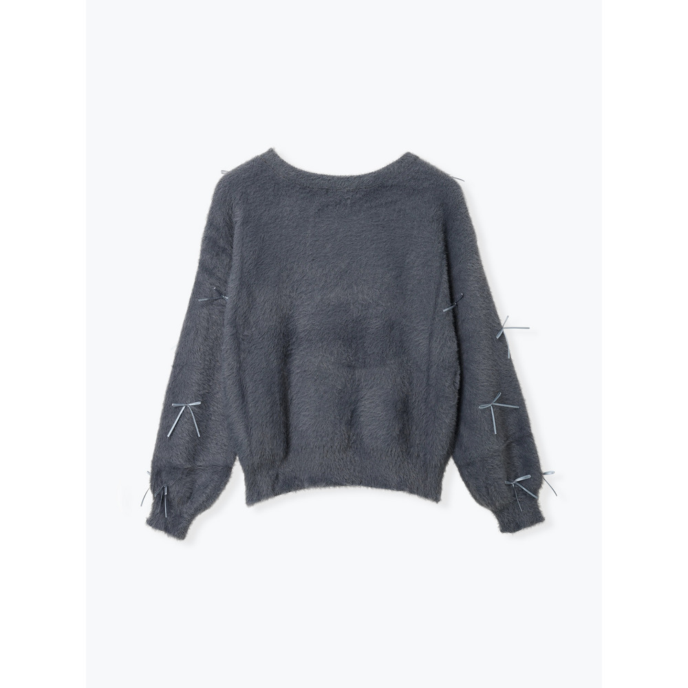 プチリボンフェザーニットプルオーバー30