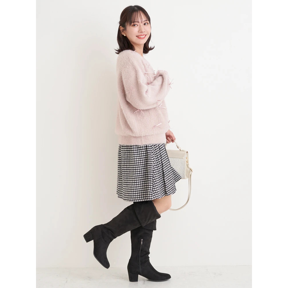 プチリボンフェザーニットプルオーバー8