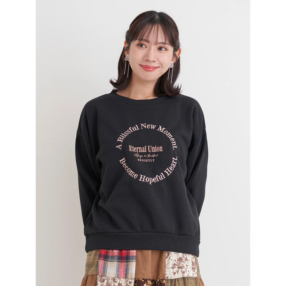 サークル刺繍ロゴ裏毛トップス10