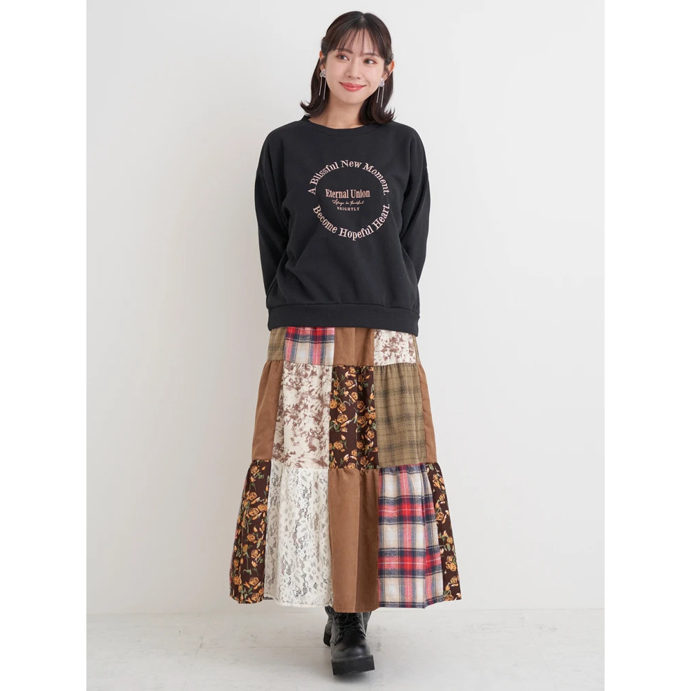 サークル刺繍ロゴ裏毛トップス14