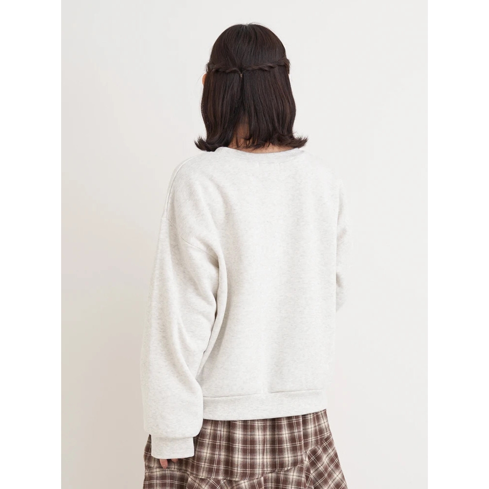 サークル刺繍ロゴ裏毛トップス4