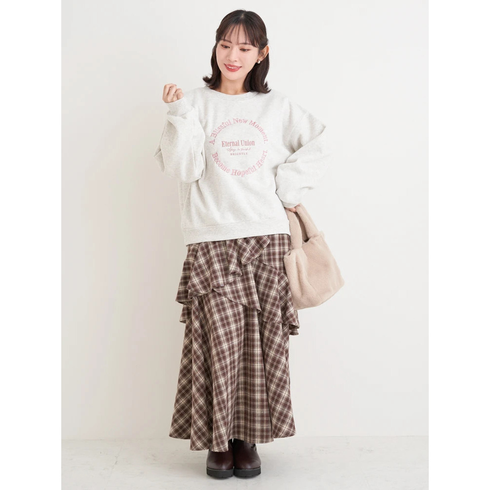 サークル刺繍ロゴ裏毛トップス5