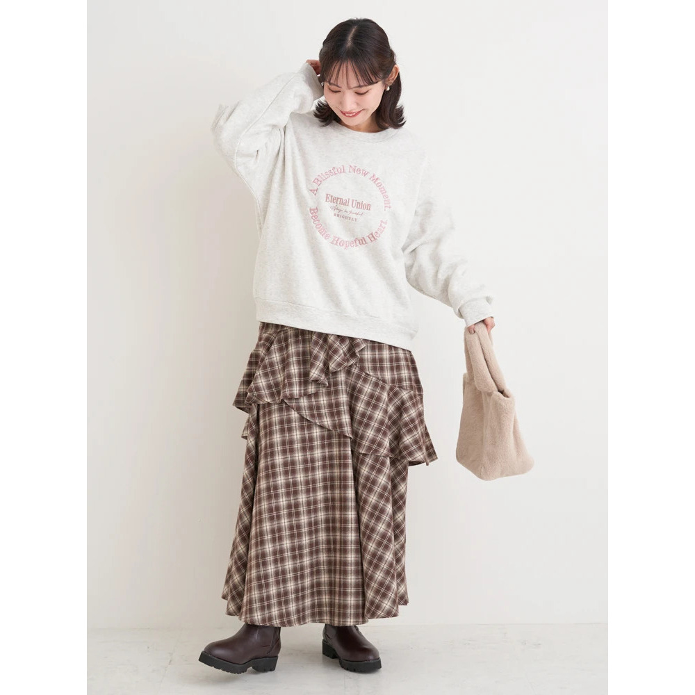 サークル刺繍ロゴ裏毛トップス6