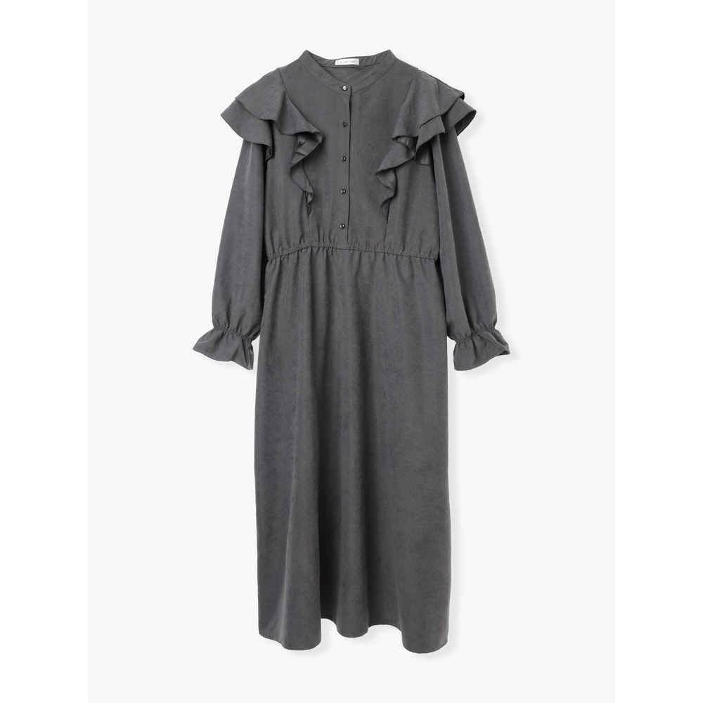 【WEB限定】フリルワンピース(無地・花柄)1