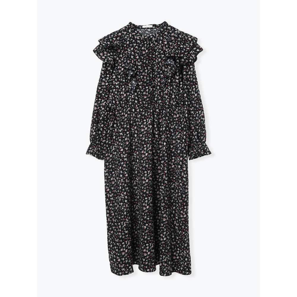 【WEB限定】フリルワンピース(無地・花柄)1