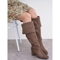 【la farfa SHOES/ラ・ファーファシューズ】2WAYスエードニーハイブーツ