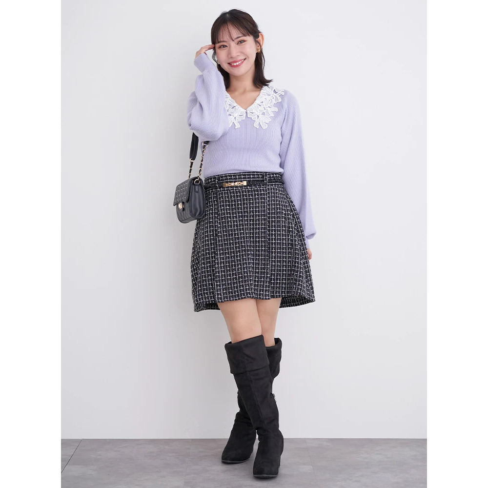 【la farfa SHOES/ラ・ファーファシューズ】2WAYスエードニーハイブーツ14