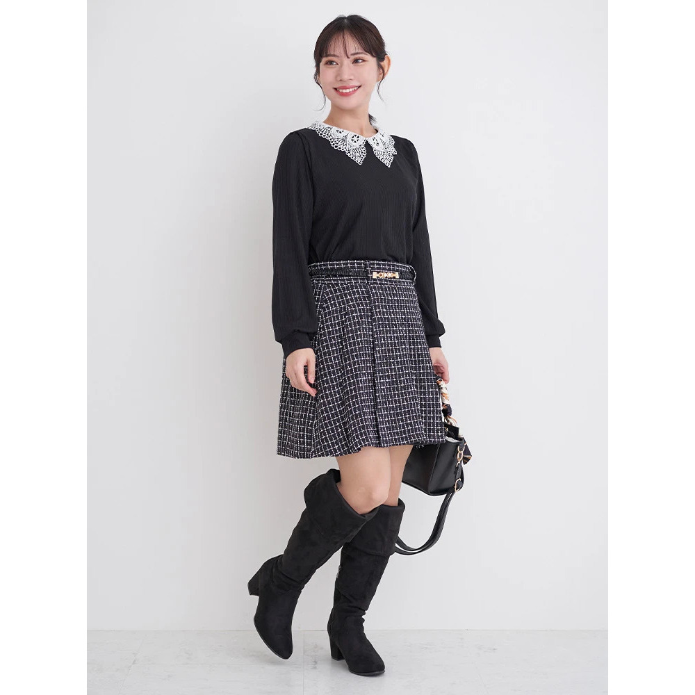 【la farfa SHOES/ラ・ファーファシューズ】2WAYスエードニーハイブーツ17