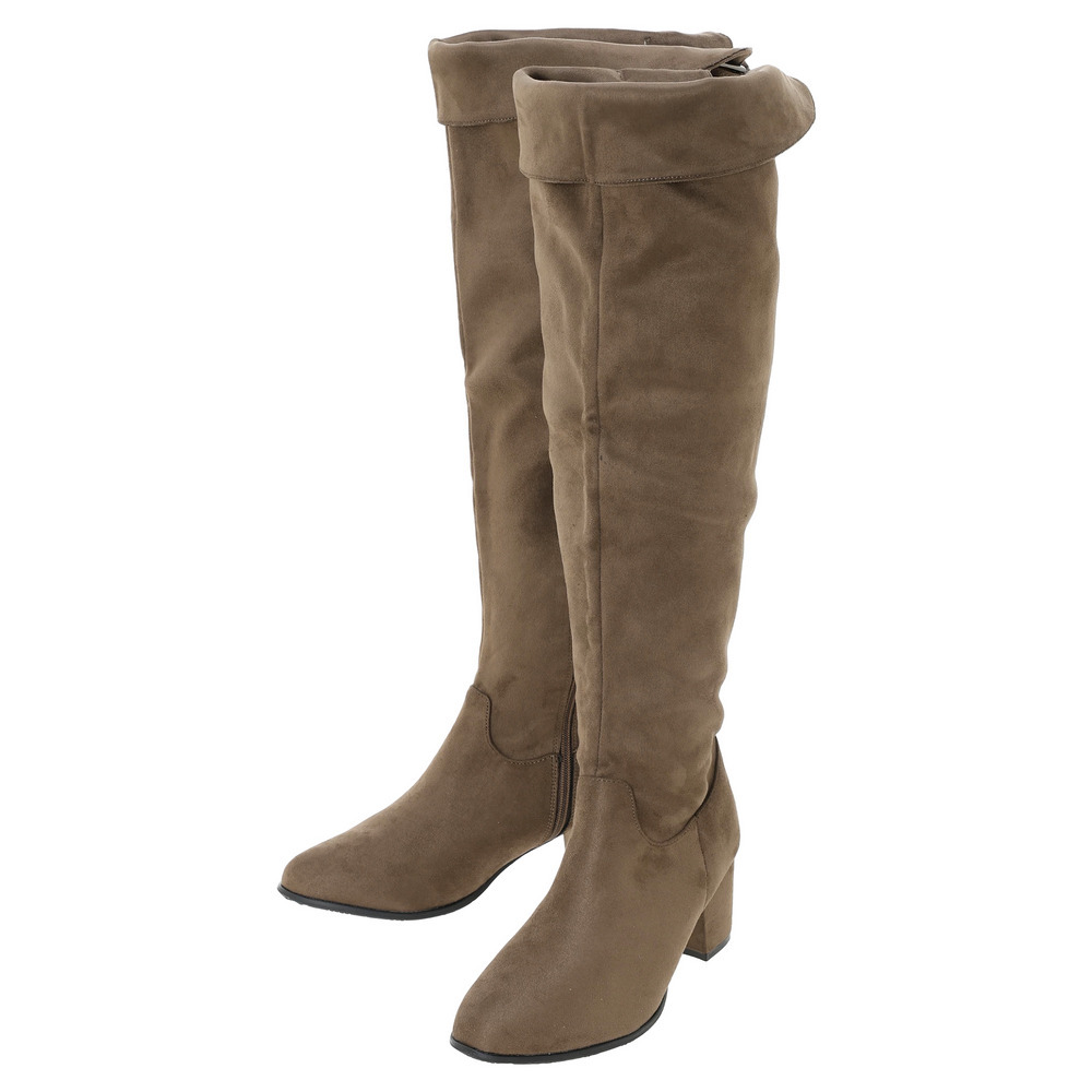 【la farfa SHOES/ラ・ファーファシューズ】2WAYスエードニーハイブーツ26