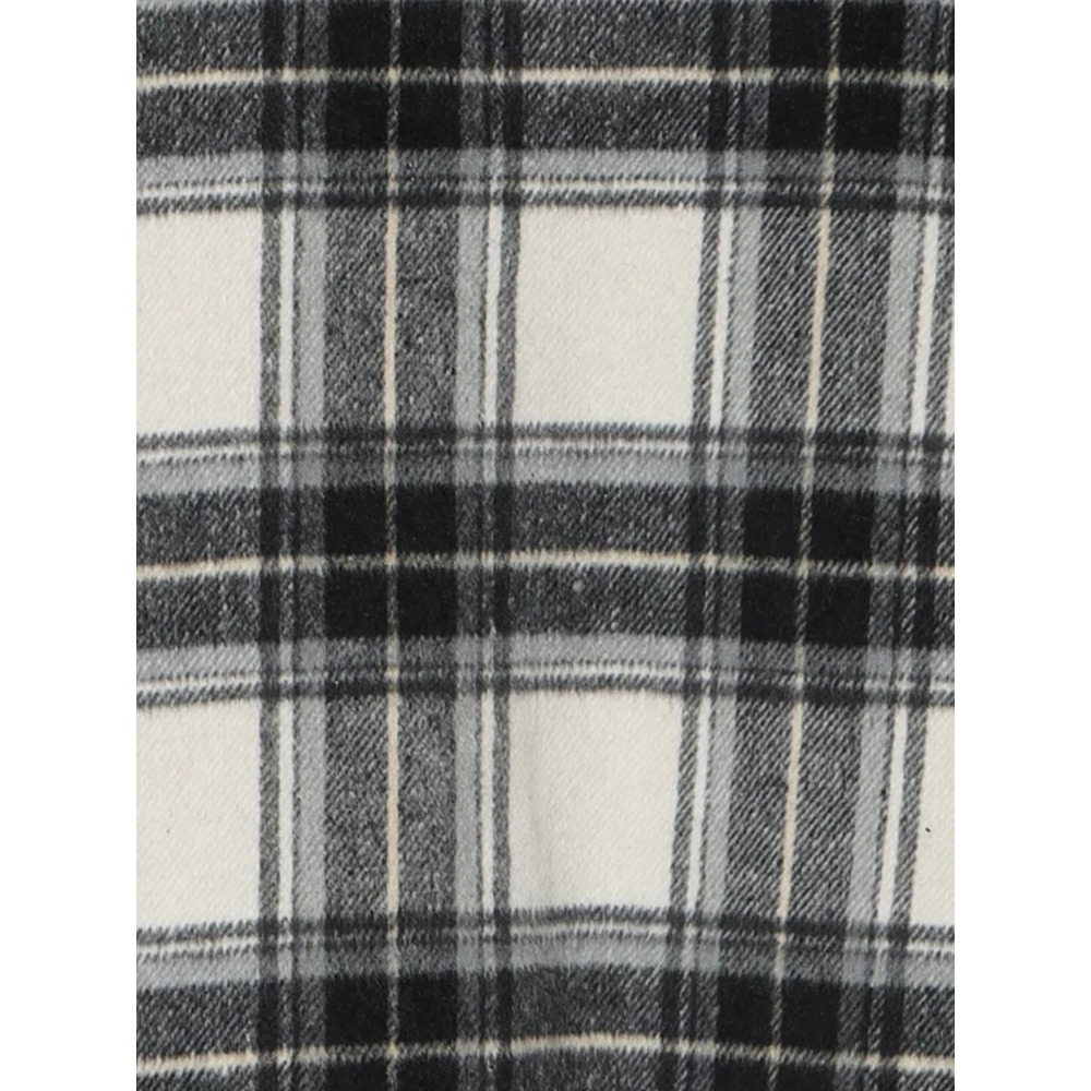 シャギーチェックフード付きシャツ7