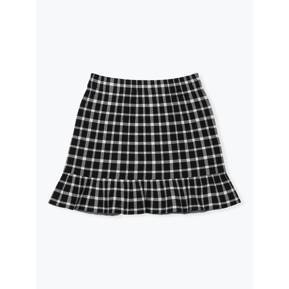 裾フリルニットスカート(無地・チェック柄)23