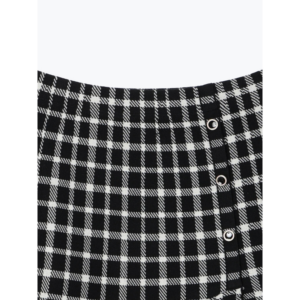 裾フリルニットスカート(無地・チェック柄)24