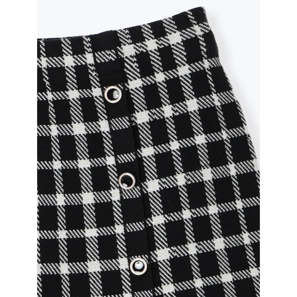 裾フリルニットスカート(無地・チェック柄)25