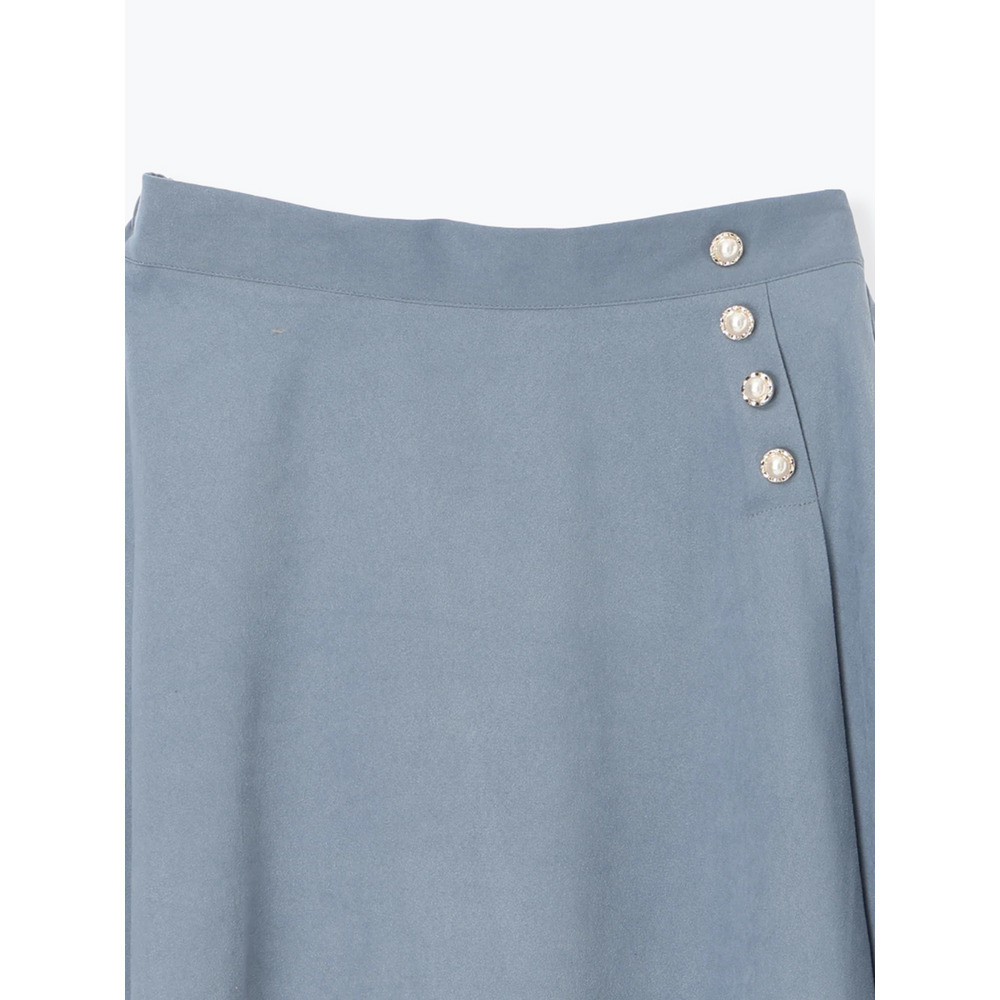 パールボタンフレア膝丈スカート24