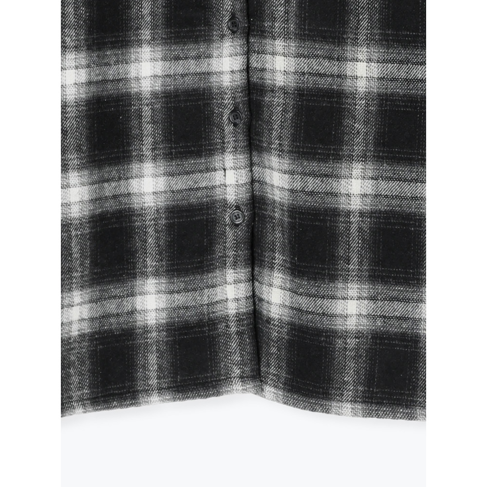 起毛チェック裏フリースシャツ5