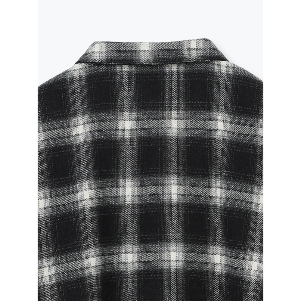 起毛チェック裏フリースシャツ6