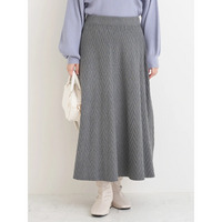 幾何学柄ニットスカート