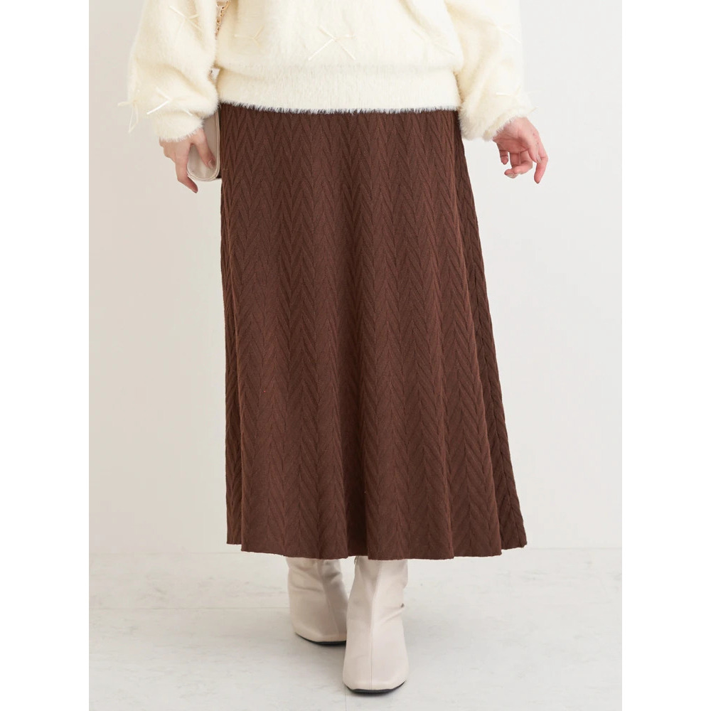 幾何学柄ニットスカート11