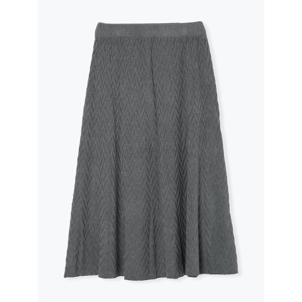 幾何学柄ニットスカート23