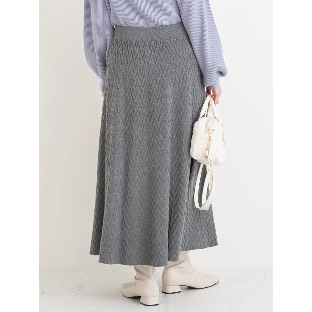 幾何学柄ニットスカート4