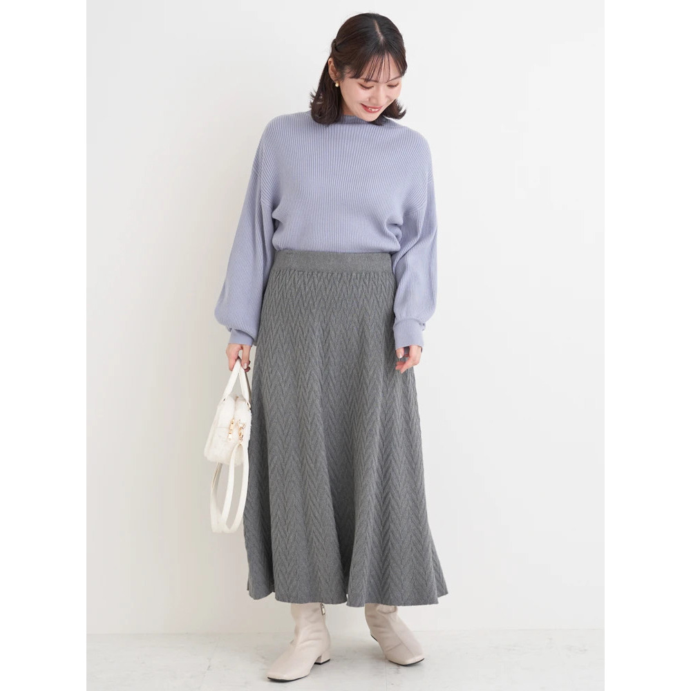 幾何学柄ニットスカート6