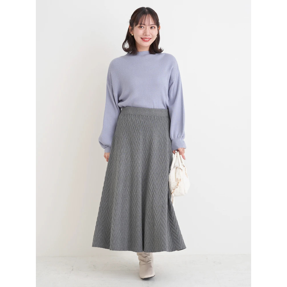 幾何学柄ニットスカート7
