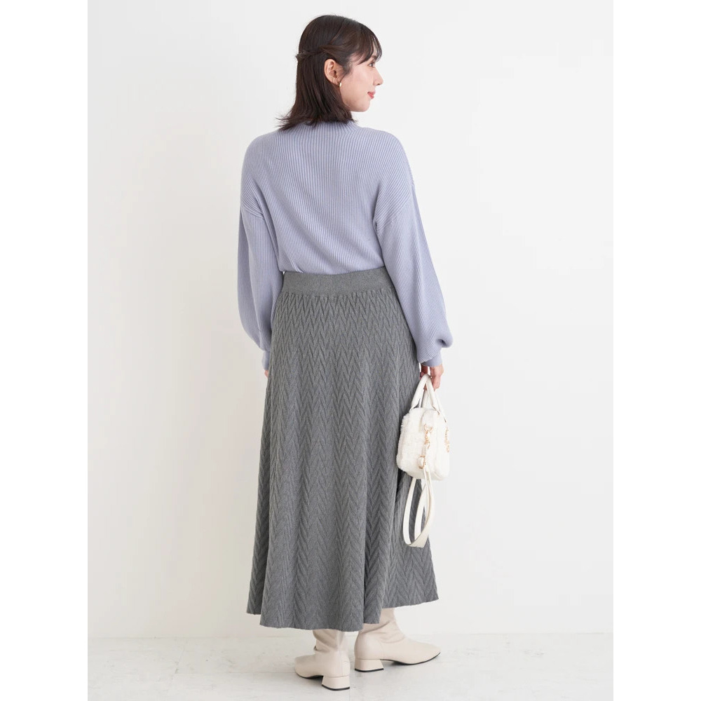 幾何学柄ニットスカート9