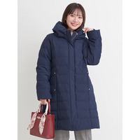 襟ボリュームロングダウンコート