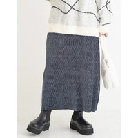 ベロア楊柳ナロースカート