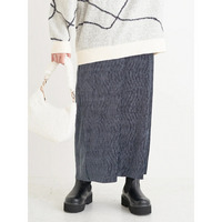 ベロア楊柳ナロースカート