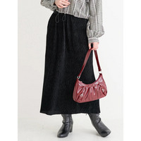 ベロア楊柳ナロースカート