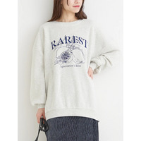 裏起毛レモン刺繍トップス