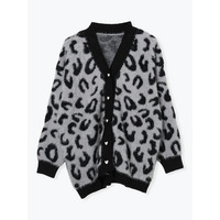 【WEB限定】レオパード柄シャギーニットカーディガン