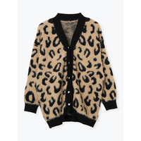 【WEB限定】レオパード柄シャギーニットカーディガン