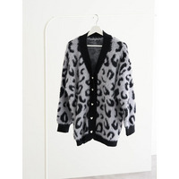 【WEB限定】レオパード柄シャギーニットカーディガン