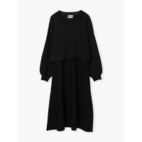 [SET]Vネックニットトップス×ノースリワンピース