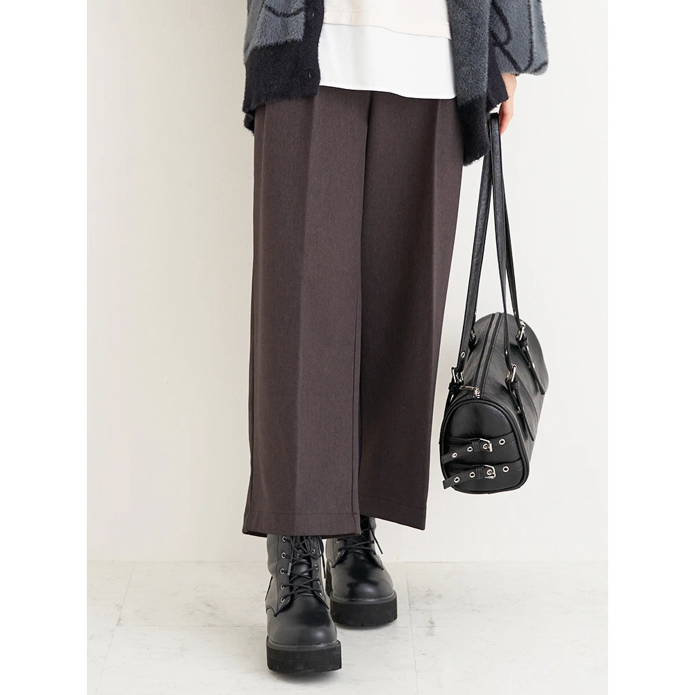 裏起毛タックツイルワイドパンツ16