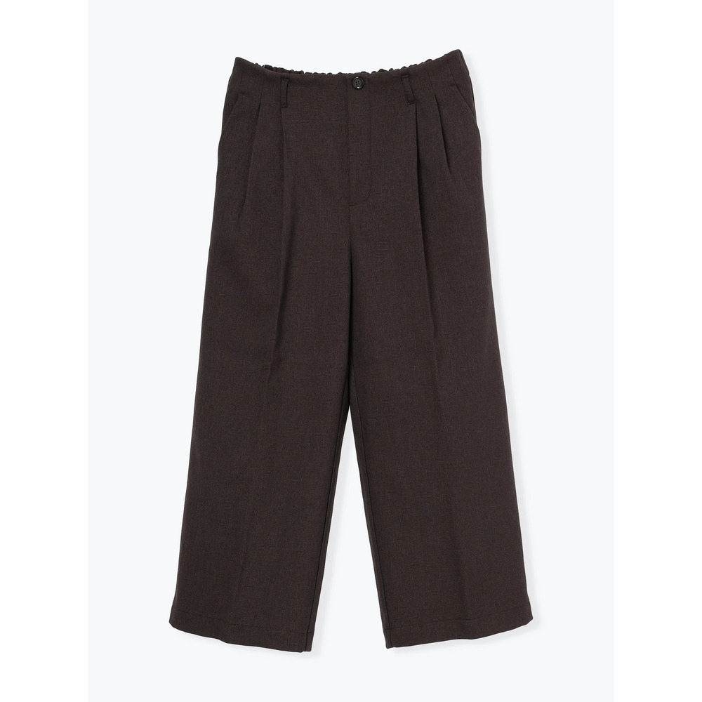 裏起毛タックツイルワイドパンツ20