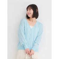 ロープ刺繍シアーカーディガン