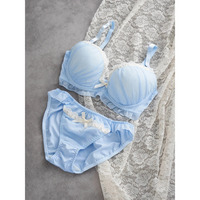 [D85-I95］ロマンチックフリルブラ＆ショーツ(モールドカップ)