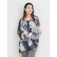 [SET]ぼかし柄シアーシャツ×タンクトップ