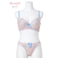 [D85-I95］フラワーアーチブラ＆ショーツ(モールドカップ)