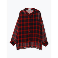 [SET]チェック柄シアーシャツ×タンクトップ