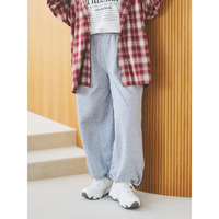 裾ドロストスウェットワイドパンツ