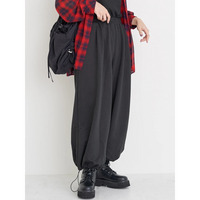 裾ドロストスウェットワイドパンツ