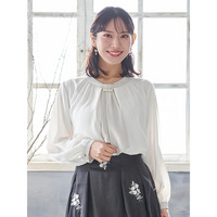 【マルチWAY】ラクケア パールアクセサリー付きボウタイブラウス