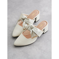 【la farfa SHOES/ラ・ファーファシューズ】リボン2WAYミュール